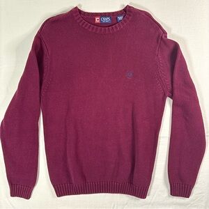 Chaps Men's Deep Burgundy Crewneck Sweater, size M